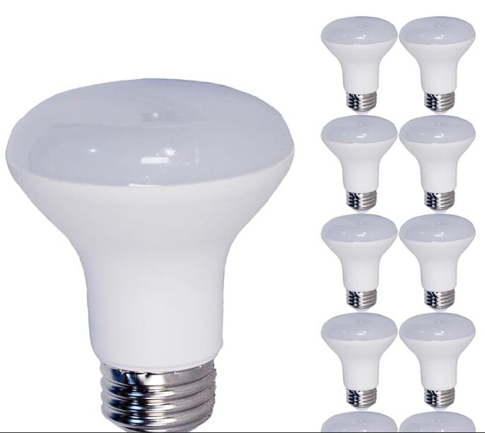 BR20 Reflector LED Bulb, 10 Pack Cool White 4000K, Dimmable R63 Spotlight Bulbs, 850Lm,8W Replacement 60W,E26 Screw in Bulbs Led